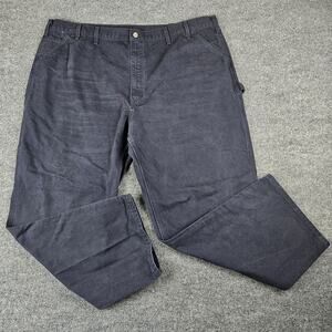 Carhartt B11 MDT Duck Dungaree Carpenter Pants Mens 48 x 32 Blue Canvas Workwear